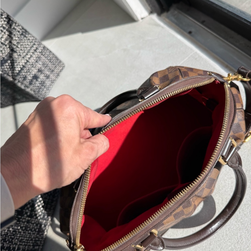 Louis Vuitton Trevi Damier Ebene Pm Satchel Shoulder Bag VINTAGE in EUC - Picture 15 of 15